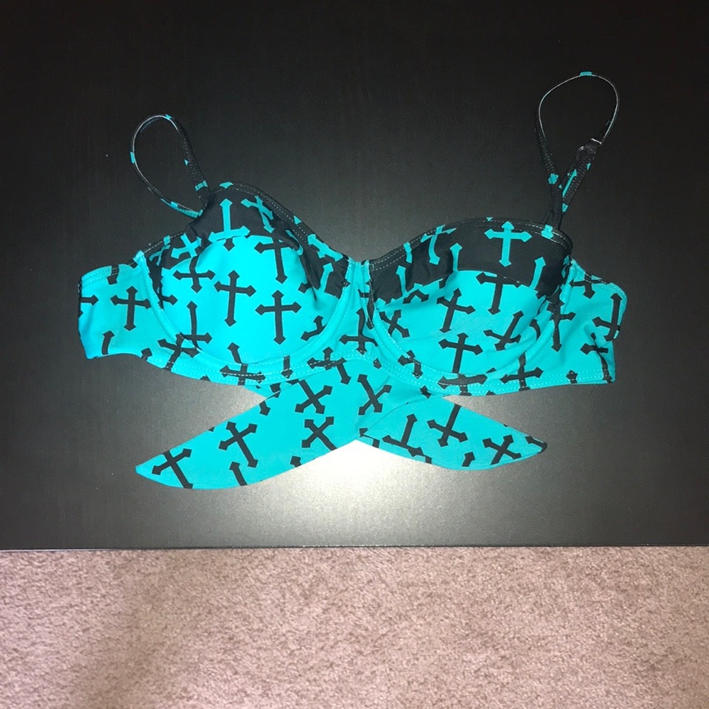 Radar Teal Swim Top Size Small